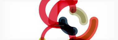 Kontur daireler kompozisyon vektör anahatları