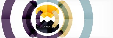 Kontur daireler kompozisyon vektör anahatları