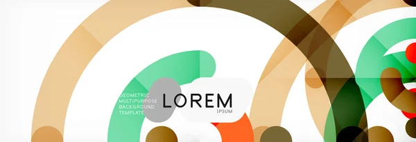 Línea de diseño círculos fondo abstracto — Vector de stock