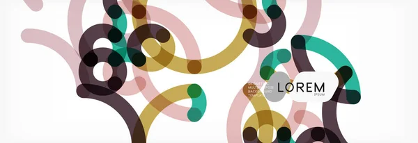 カーリー ライン抽象的な背景、色重複線形テクスチャ — ストックベクタ