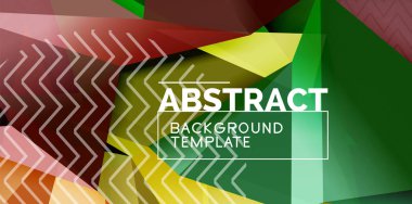 Vektör üçgen 3d geometrik şekiller arka plan, modern afiş tasarımı