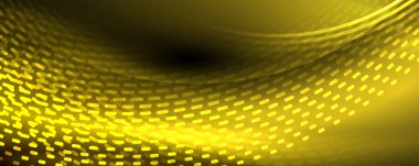 Işık parçacıkları karanlık neon uzayda parlayan, magic kızdırma parlak arka plan