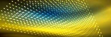 Işık parçacıkları karanlık neon uzayda parlayan, magic kızdırma parlak arka plan