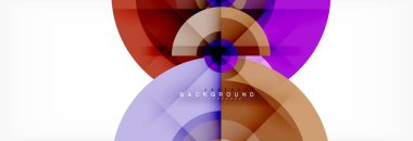 En az geometrik daireler ve üçgenler soyut arka plan, techno modern tasarımı, afişi şablonu