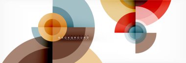 Geometrik daire arka plan, yaratıcı geometrik duvar kağıdı, vektör çizim