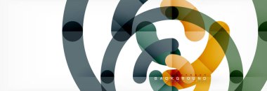 Kontur daireler kompozisyon vektör anahatları