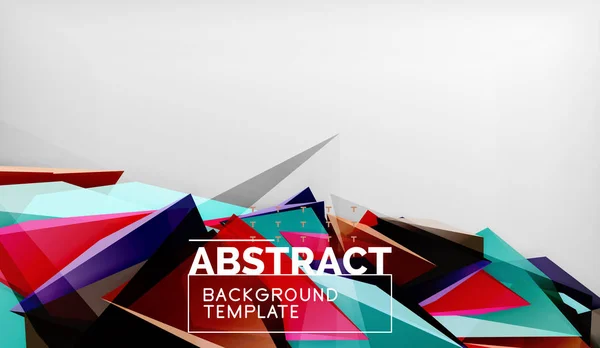 Abstrakte Farbdreiecke geometrischer Hintergrund. Mosaik dreieckig Low-Poly-Stil — Stockvektor