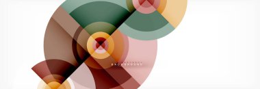 Yuvarlak daireler ve üçgenler arka plan