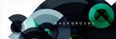 Vektör daire kompozisyon, geometrik en az tasarlamak