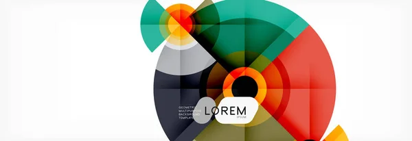 Минимальные геометрические круги и треугольники абстрактный фон, техно современный дизайн, шаблон плаката — стоковый вектор