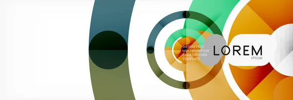 Fond de cercle de conception linéaire — Image vectorielle
