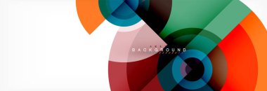 Yuvarlak daireler ve üçgenler arka plan