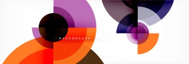 Geometrik daire arka plan, yaratıcı geometrik duvar kağıdı.