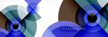 Yuvarlak daireler ve üçgenler arka plan