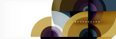 Vektör daire kompozisyon, geometrik en az tasarlamak