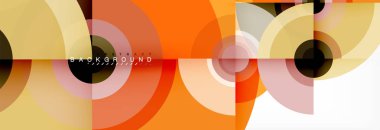 Modern tasarım, kapak, şablon, broşür, el ilanı için üçgen şekiller ile arka plan daire.