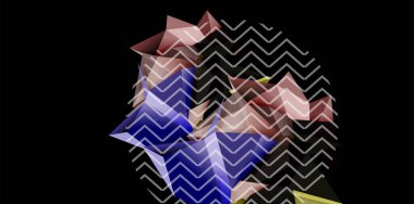 Vektör üçgen 3d geometrik şekiller arka plan, modern afiş tasarımı