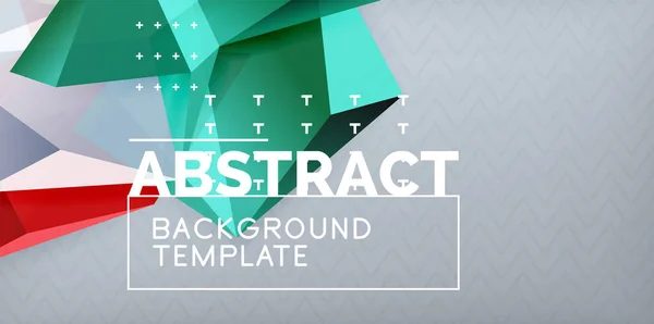 Low-Poly-Design 3D dreieckige Form Hintergrund, Mosaik abstrakte Design-Vorlage — Stockvektor
