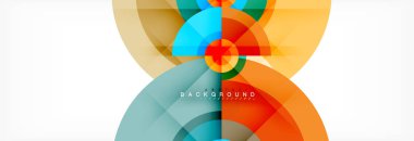 Yuvarlak daireler ve üçgenler arka plan