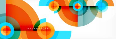 Yuvarlak daireler ve üçgenler arka plan