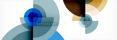 Yuvarlak daireler ve üçgenler arka plan