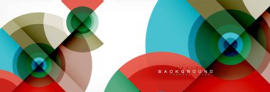 Yuvarlak daireler ve üçgenler arka plan