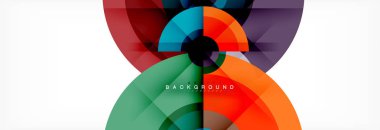 Yuvarlak daireler ve üçgenler arka plan