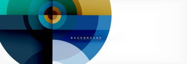 Yuvarlak daireler ve üçgenler arka plan