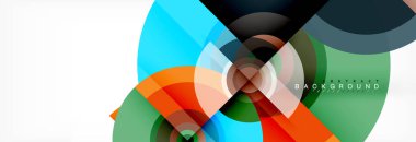 Yuvarlak daireler ve üçgenler arka plan