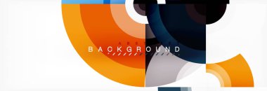 Vektör daire kompozisyon, geometrik en az tasarlamak