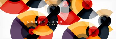 Modern tasarım, kapak, şablon, broşür, el ilanı için üçgen şekiller ile arka plan daire.