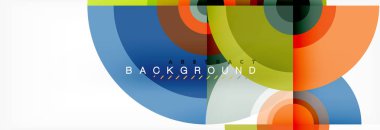 Vektör daire kompozisyon, geometrik en az tasarlamak