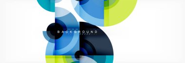 Geometrik arka plan uçan daireler