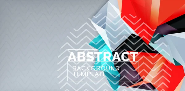 Färg geometriska abstrakt bakgrund, minimal abstraktion design med mosaik stil 3d-formen — Stock vektor
