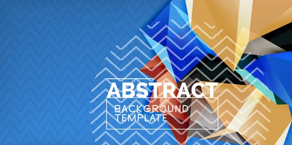 Fondo abstracto geométrico de color, diseño de abstracción mínima con forma de mosaico estilo 3d — Vector de stock