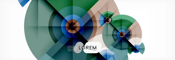 Cercle géométrique fond abstrait, papier peint géométrique créatif . — Image vectorielle