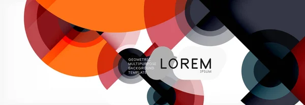 Cirkel abstracte achtergrond met driehoekige vormen voor moderne ontwerpen, cover, sjabloon, brochure, flyer. — Stockvector