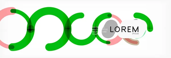 Ronde lineaire cirkel vormen achtergrond — Stockvector