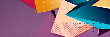 Arka plan, renkli en az soyut üçgen kompozisyon