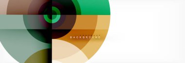 Yuvarlak daireler ve üçgenler arka plan