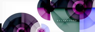 Yuvarlak daireler ve üçgenler arka plan