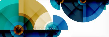 Yuvarlak daireler ve üçgenler arka plan