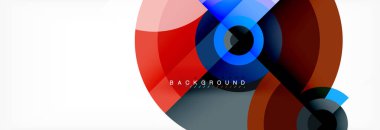 Yuvarlak daireler ve üçgenler arka plan