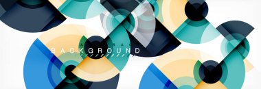 Modern tasarım, kapak, şablon, broşür, el ilanı için üçgen şekiller ile arka plan daire.