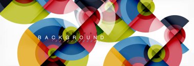 Daire geometrik kompozisyon arka plan tasarımı, kapak, şablon, broşür, el ilanı.