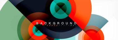 Modern tasarım, kapak, şablon, broşür, el ilanı için üçgen şekiller ile arka plan daire.