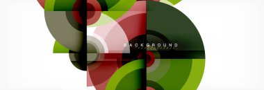 Yuvarlak şekiller arka plan vektör. Trendy daire şekiller kompozisyon vektör