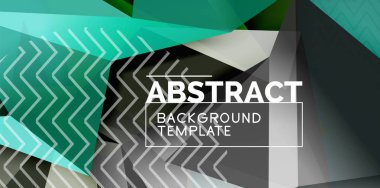 Vektör üçgen 3d geometrik şekiller arka plan, modern afiş tasarımı