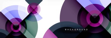 Yuvarlak daireler ve üçgenler arka plan