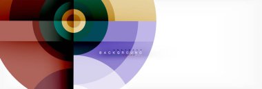 Geometrik daire arka plan, yaratıcı geometrik duvar kağıdı, vektör çizim